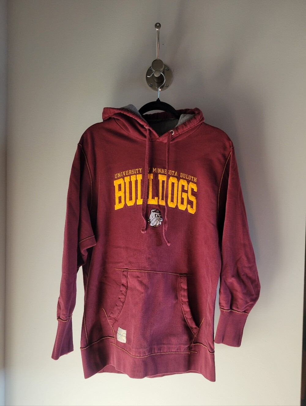 Vintage UMD Bulldogs University Minnesota Duluth Longline CI Sport Hoodie Medium